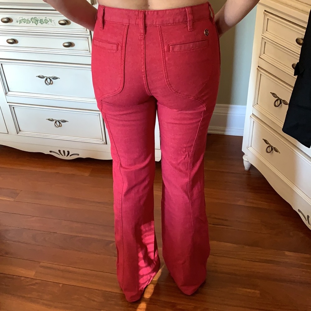 Tory Burch red flared jeans - Picture 2 of 2